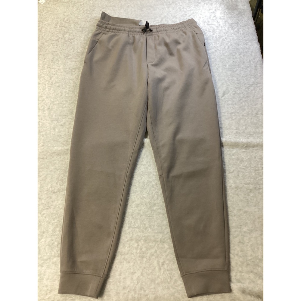 Member's Mark Mens Active Jogger Taupe Brown Double‎ Knit Stretch Pants Size MED